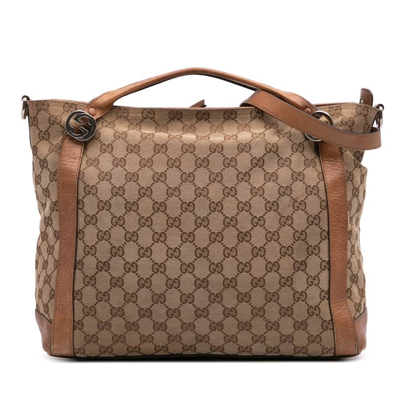 Gucci GG Canvas Miss GG Satchel Brown Canvas Good condition - Front View