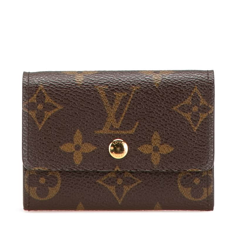 Louis Vuitton Monogram Porte Monnaie Coin Pouch Brown Canvas Good condition - Front View