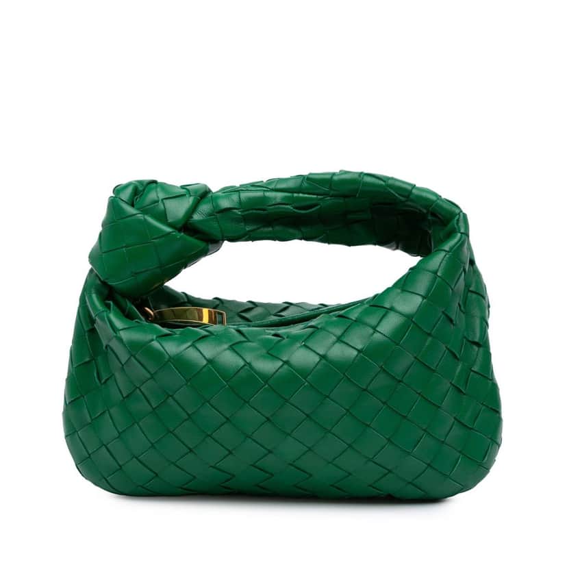 Bottega Veneta Mini Nappa Intrecciato Jodie Green Leather Good condition - Front View