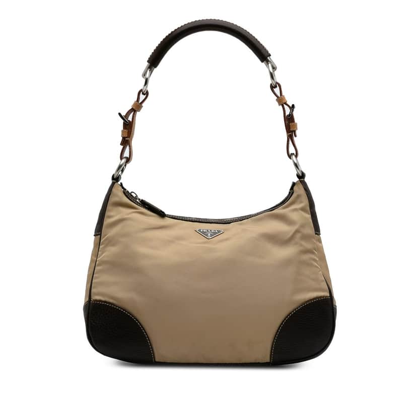 Prada Tessuto Shoulder Bag Brown Good condition - Front View