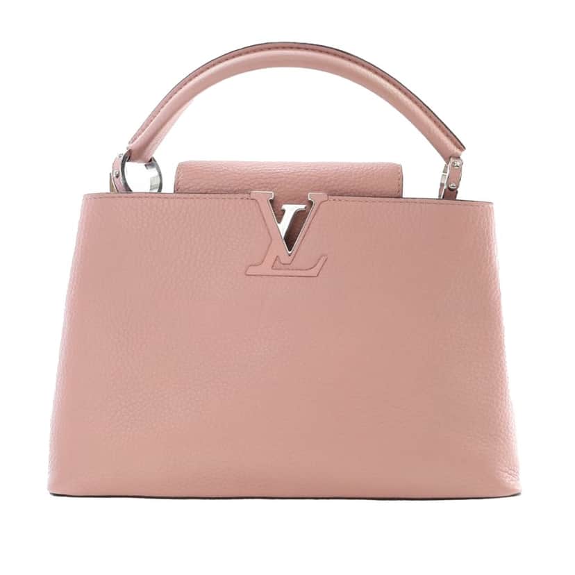 Louis Vuitton Taurillon Capucines PM Pink Leather Good condition - Front View