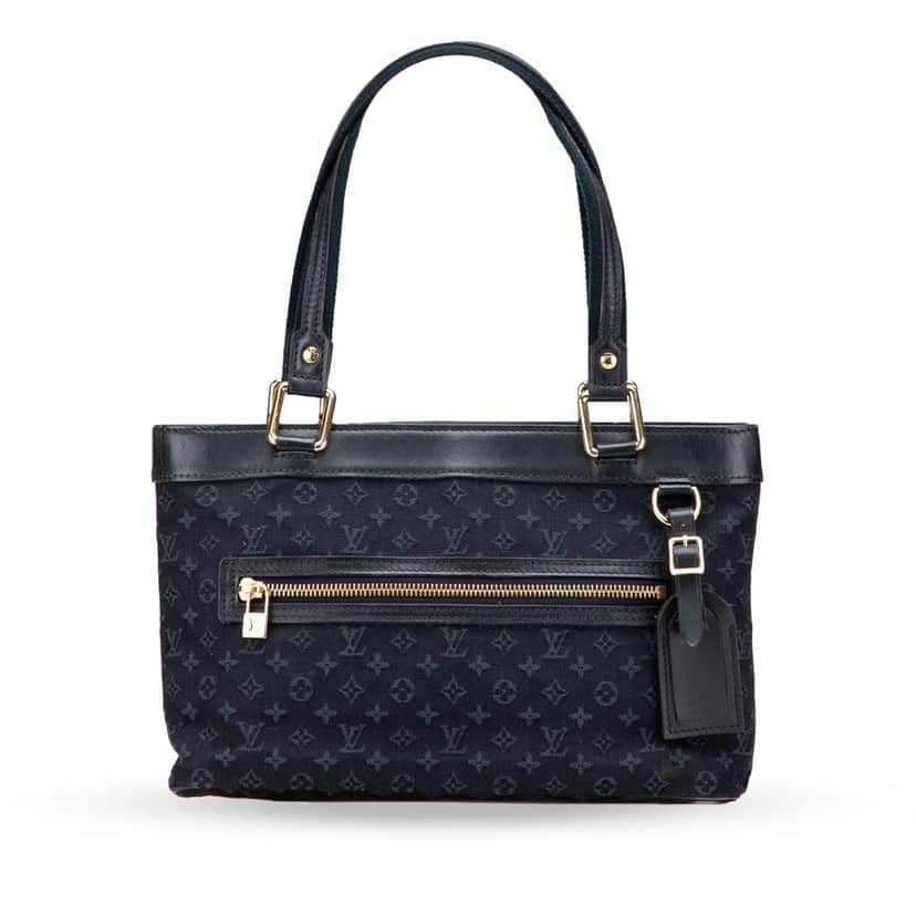 Louis Vuitton Monogram Mini Lin Lucille PM Blue Canvas Fair condition - Front View