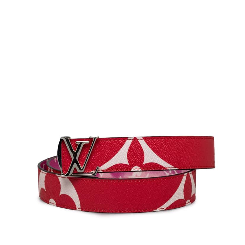 Louis Vuitton Monogram Giant Iconic Reversible Belt Red Canvas Good condition - Front View