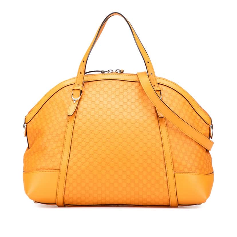 Gucci Large Microguccissima Nice Dome Satchel Yellow Leather Good condition - Front View