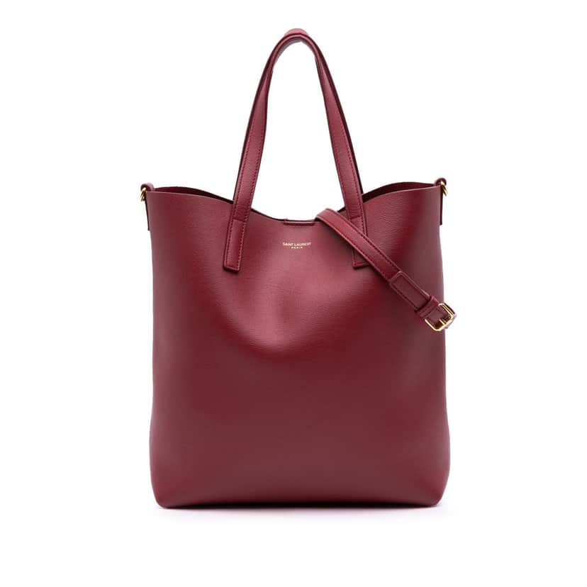 Saint Laurent Toy Leather North South Shopping Tote Red Leather Good condition - Front View