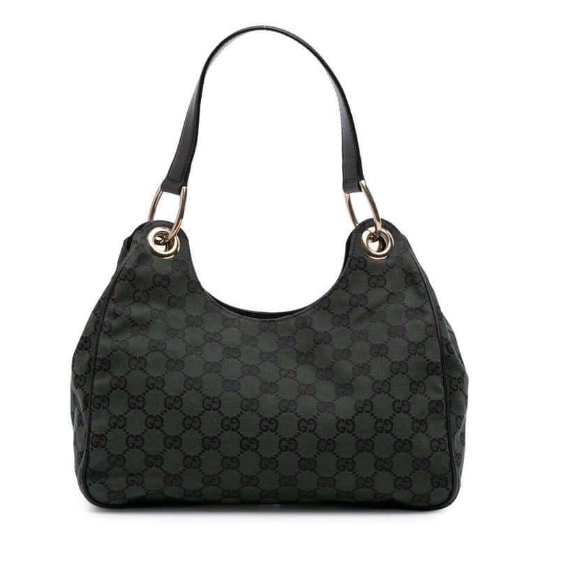 Gucci GG Canvas Colbert Shoulder Bag Green Canvas Good condition - Front View