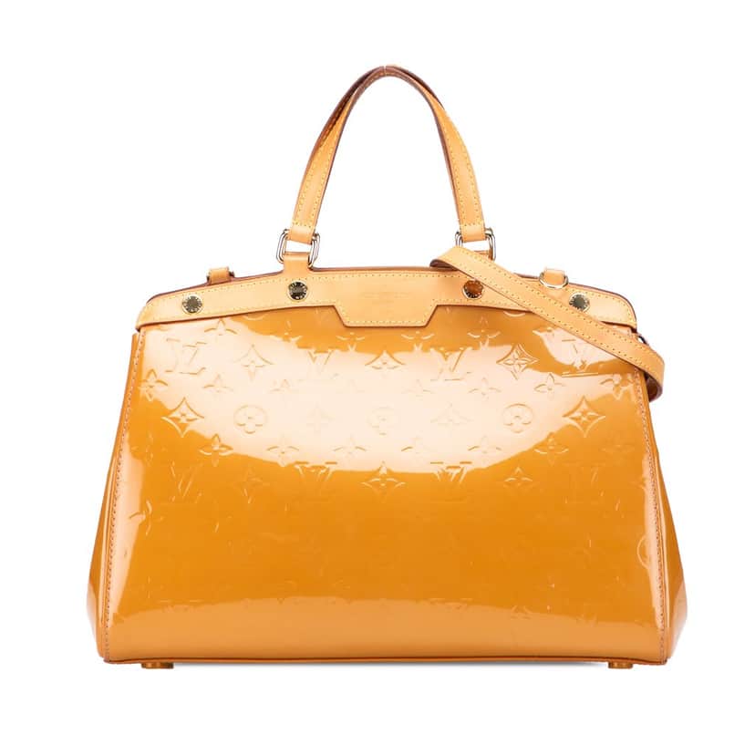 Louis Vuitton Monogram Vernis Brea MM Brown Leather Good condition - Front View