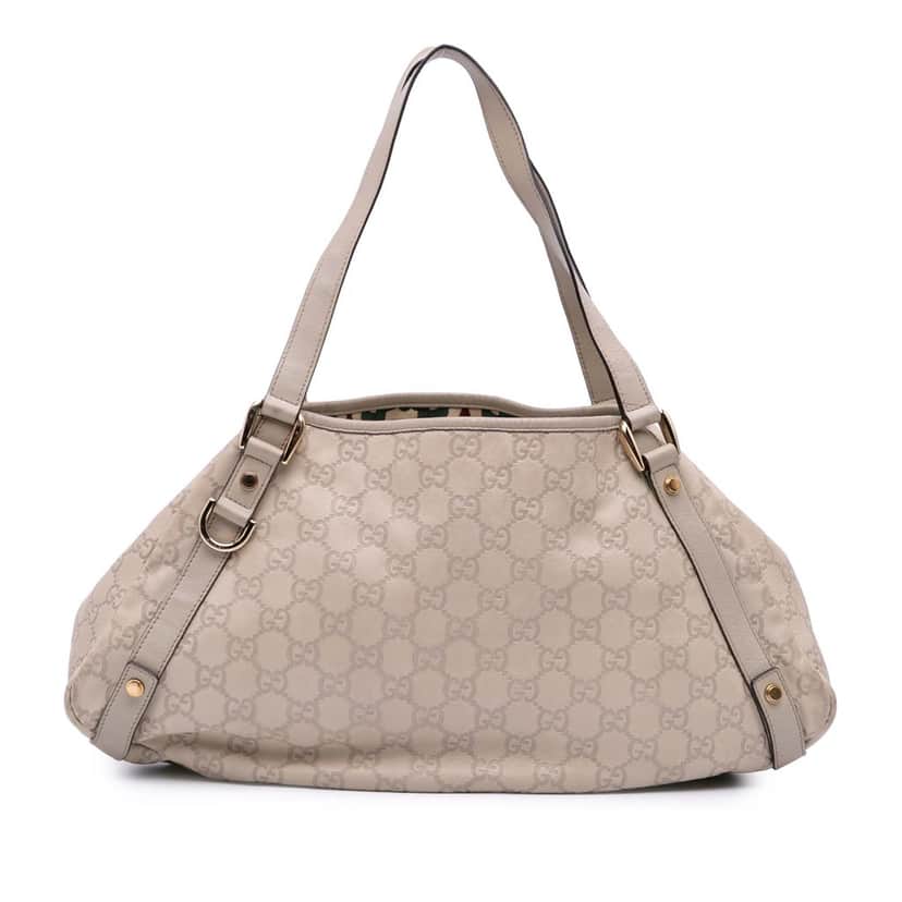 Gucci Medium Guccissima Abbey D Ring Tote Brown Leather Good condition - Front View