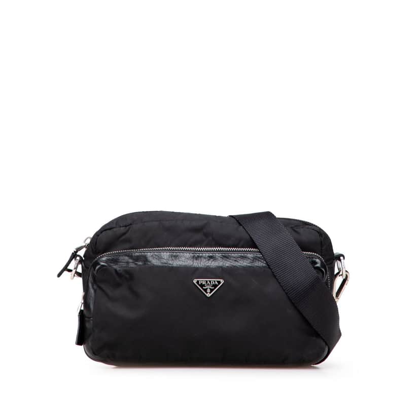 Prada Tessuto Camera Bag Black Good condition - Front View
