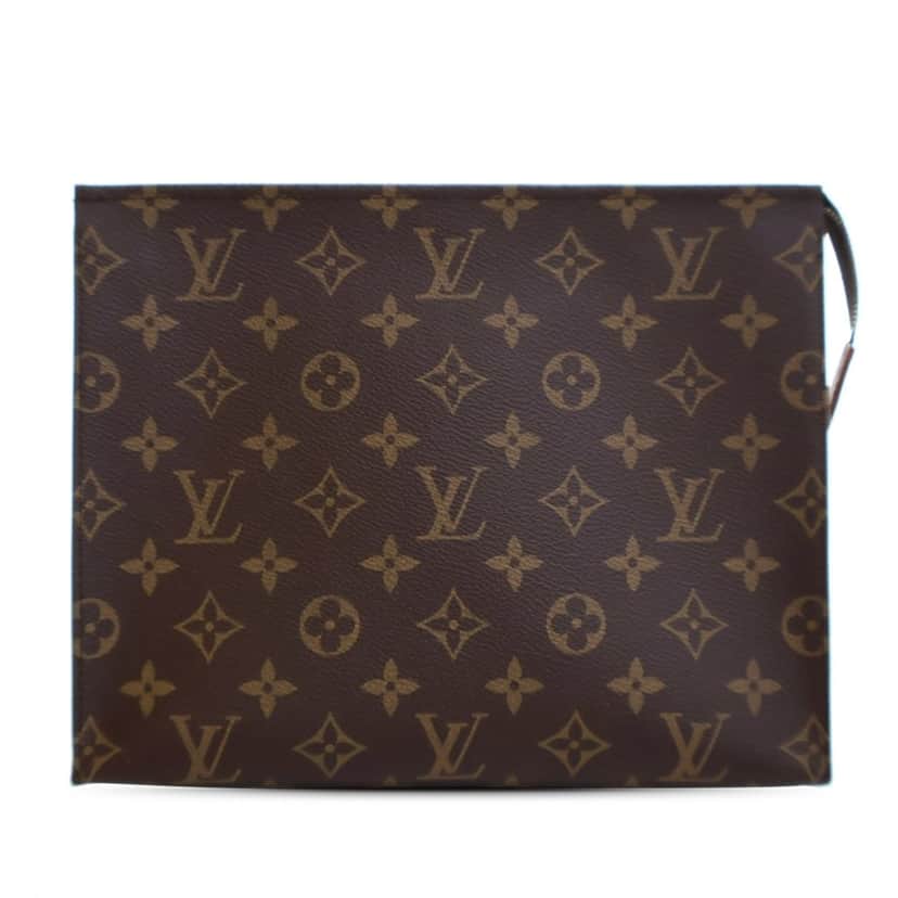 Louis Vuitton Monogram Toiletry Pouch 26 Brown Canvas Good condition - Front View