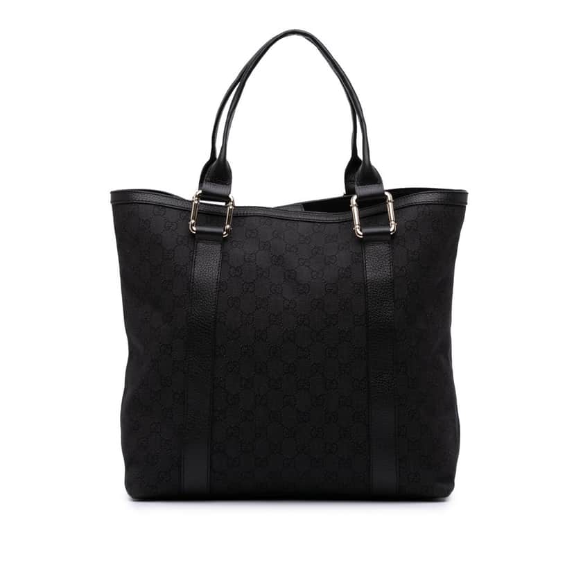 Gucci GG Denim Tote Black Denim Good condition - Front View
