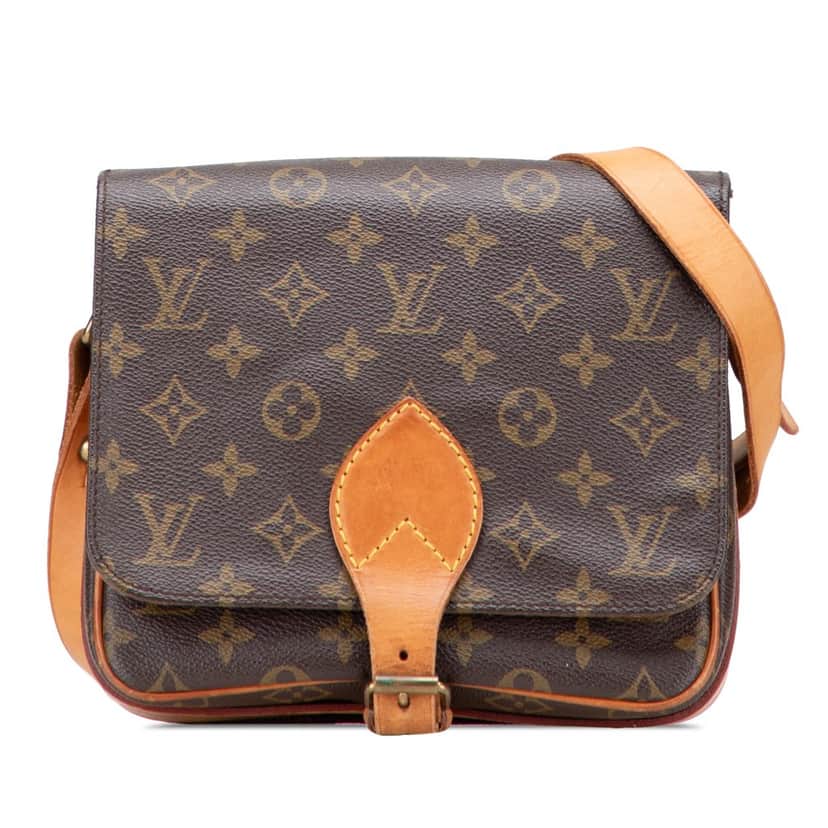 Louis Vuitton Monogram Cartouchiere MM Brown Canvas Fair condition - Front View