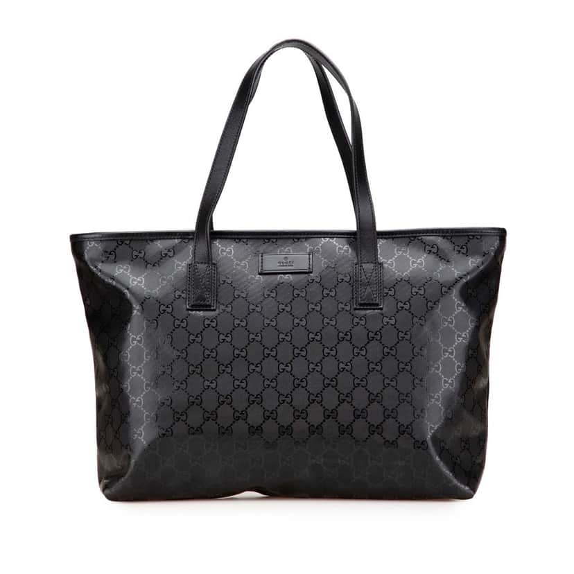 Gucci GG Imprime Tote Black Canvas Good condition - Front View