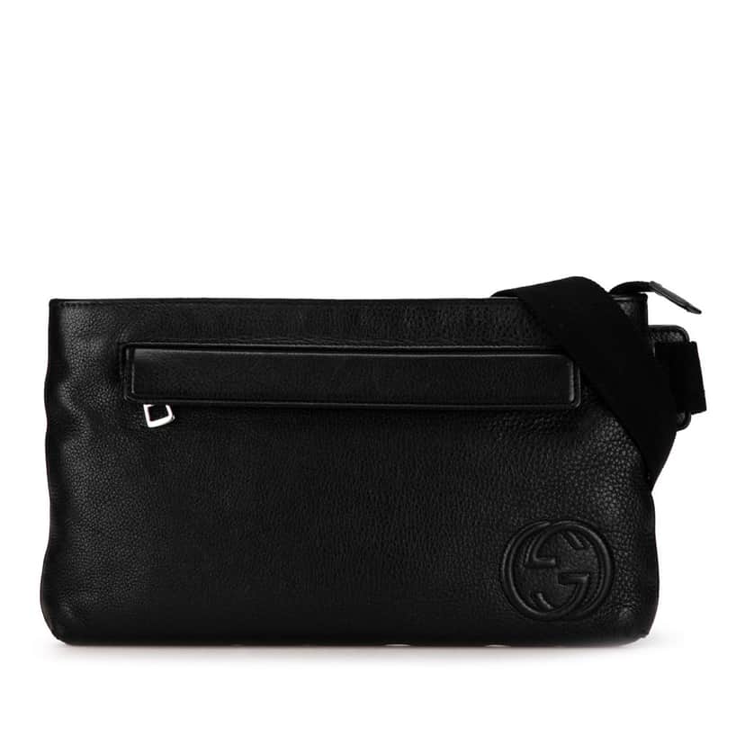 Gucci Leather Soho Zip Belt Bag Black Leather Good condition - Front View