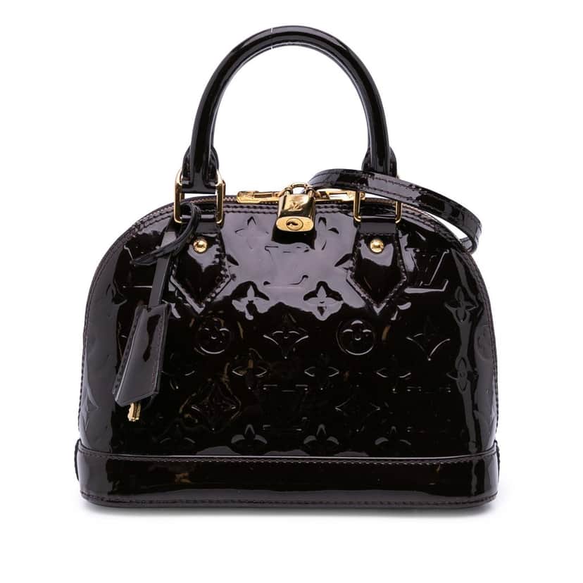 Louis Vuitton Monogram Vernis Alma BB Purple Leather Good condition - Front View