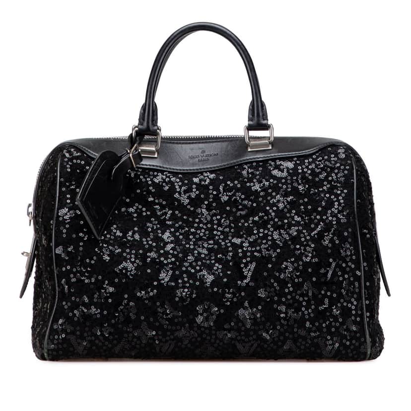 Louis Vuitton Monogram Sunshine Express Speedy 30 Black Wool Fair condition - Front View
