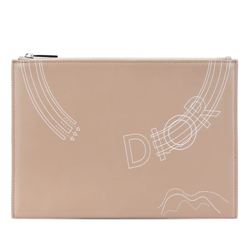 Dior Leather Homme Clutch Brown Leather Good condition - Front View
