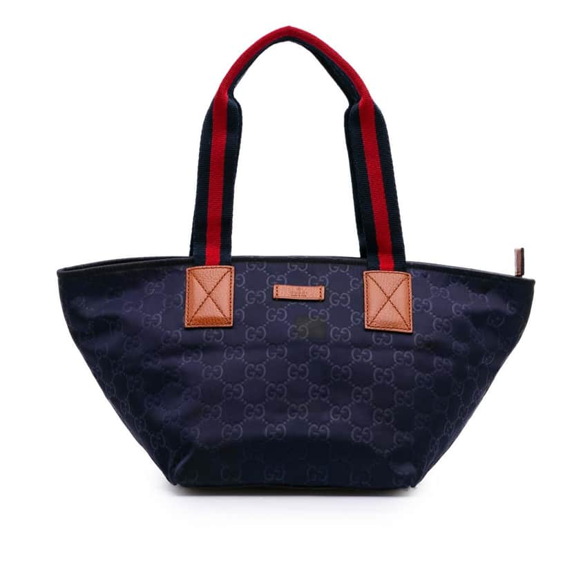 Gucci GG Nylon Web Tote Blue Good condition - Front View