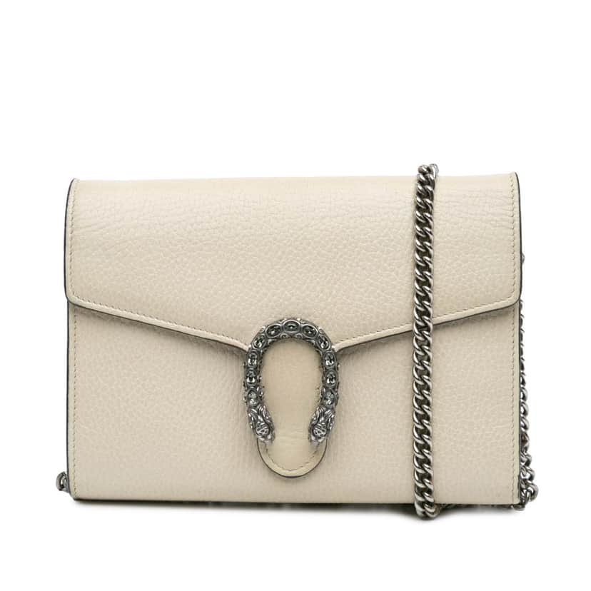 Gucci Mini Leather Dionysus Wallet on Chain Brown Leather Good condition - Front View