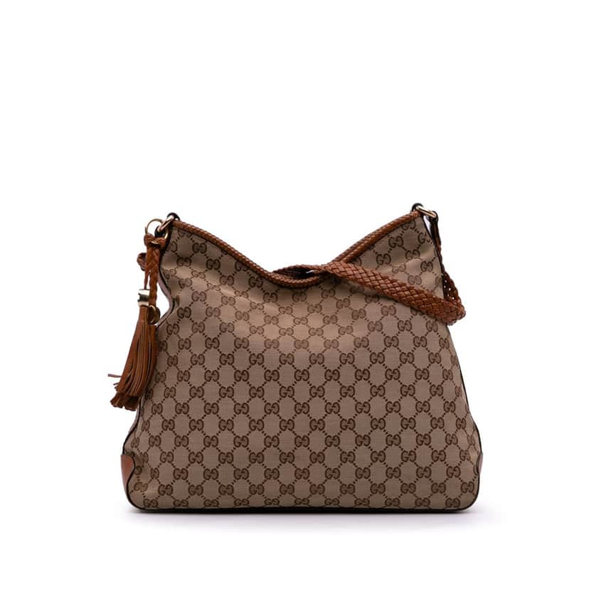 Gucci GG Canvas Marrakech Shoulder Bag Brown Canvas Good condition - Front View