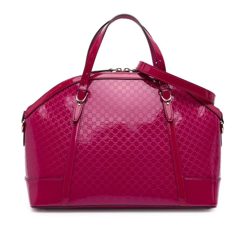 Gucci Large Microguccissima Patent Nice Dome Satchel Pink Leather Good condition - Front View