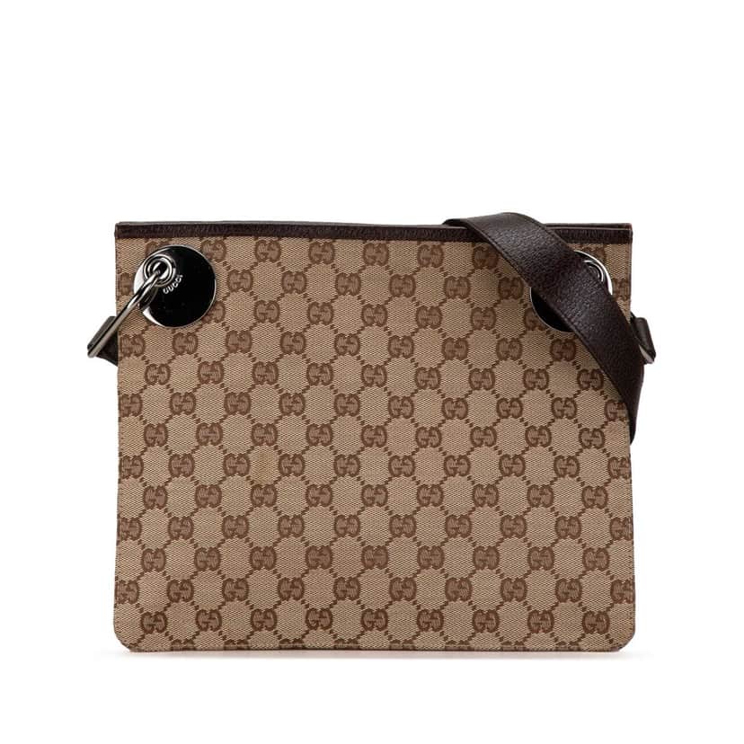 Gucci GG Canvas Eclipse Crossbody Brown Canvas Good condition - Front View
