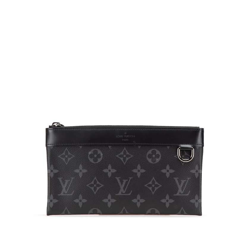 Louis Vuitton Monogram Eclipse Discovery Pochette PM Black Canvas Good condition - Front View