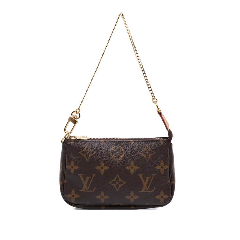 Louis Vuitton Monogram Mini Pochette Accessoires Brown Canvas Good condition - Front View