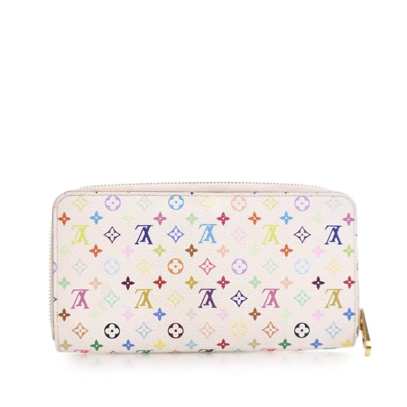 Louis Vuitton Monogram Multicolore Zippy Long Wallet White Canvas Good condition - Front View