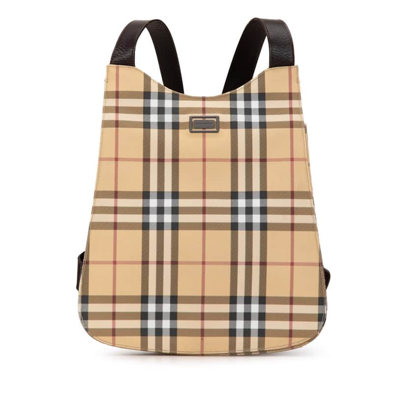 Burberry Nova Check Backpack Brown Good condition - Front View