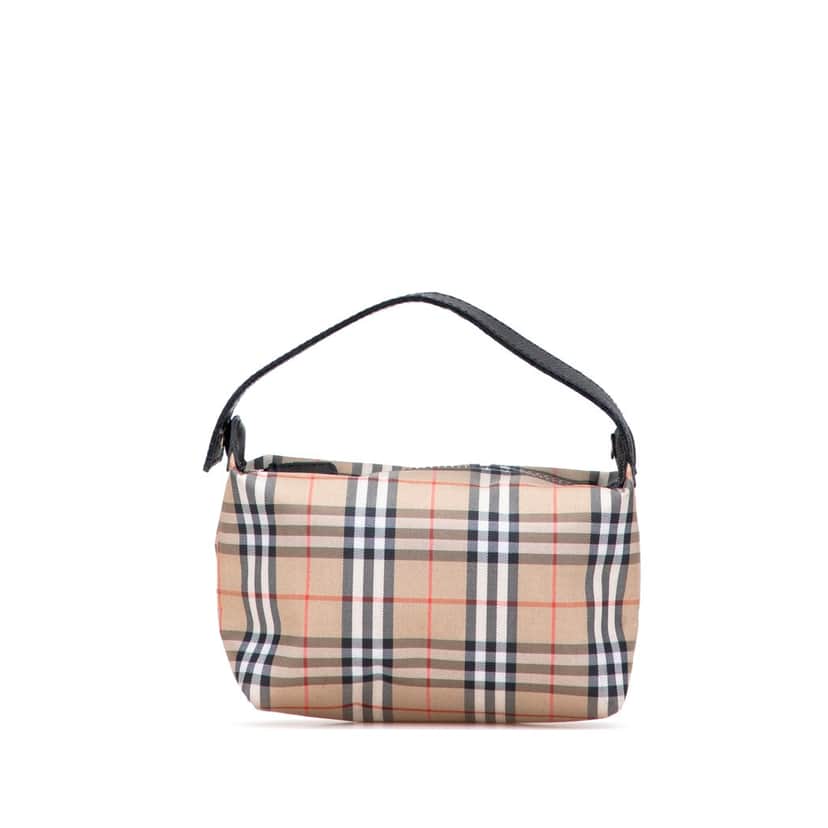 Burberry House Check Canvas Handbag Brown Canvas Good condition - Front View