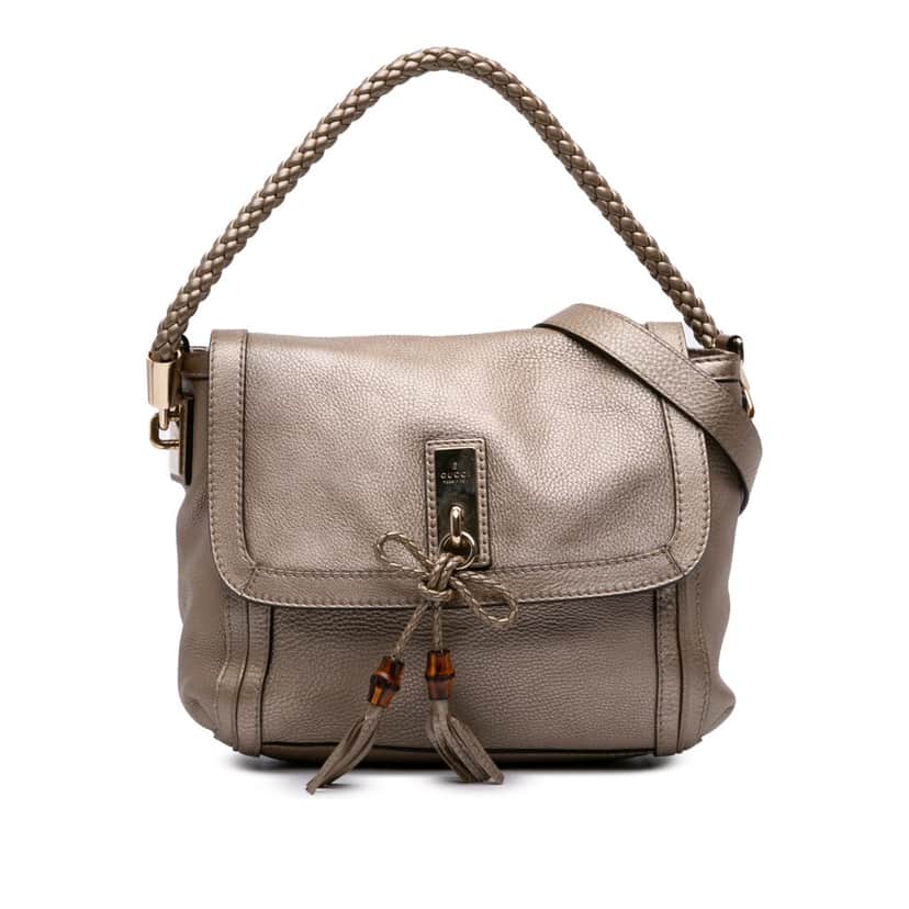 Gucci Leather Bella Satchel Gold Leather Good condition - Front View