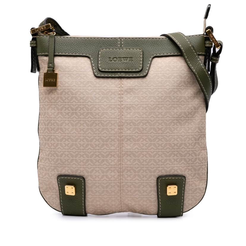 Loewe Anagram Canvas New Road Crossbody Brown Canvas Very good condition - Front View