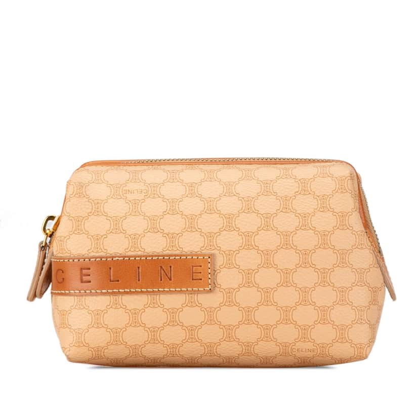 Celine Macadam Pouch Brown Canvas Good condition - Front View