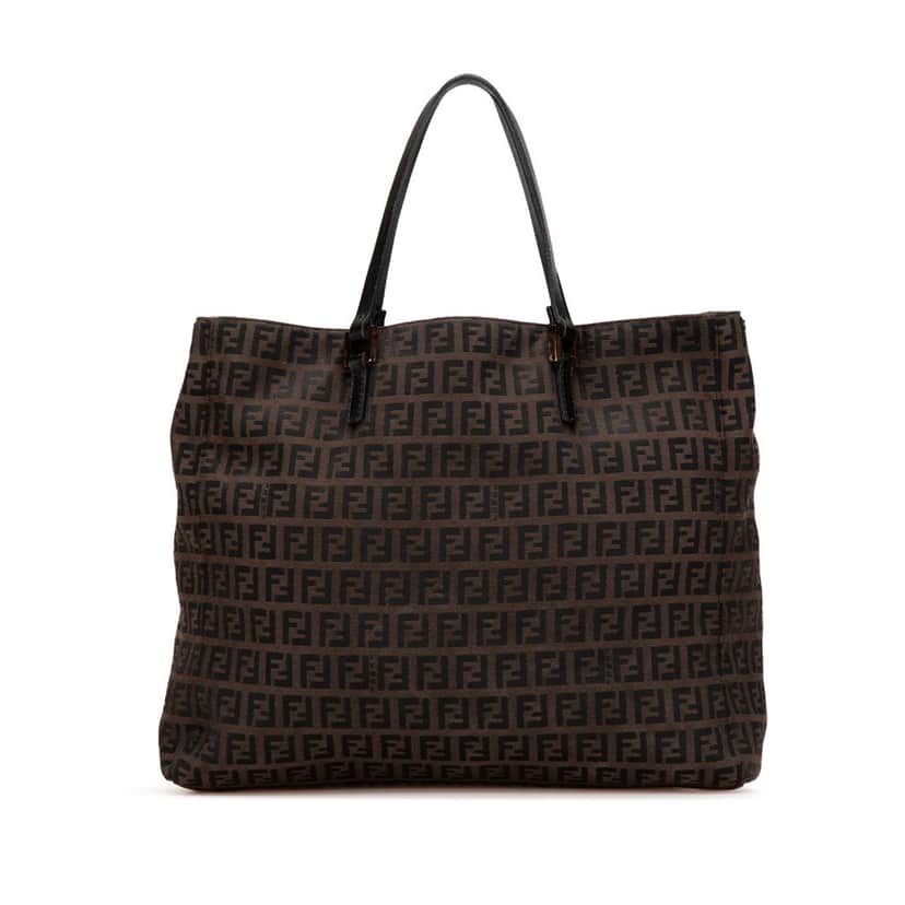 Fendi Zucchino Canvas Tote Brown Canvas Good condition - Front View