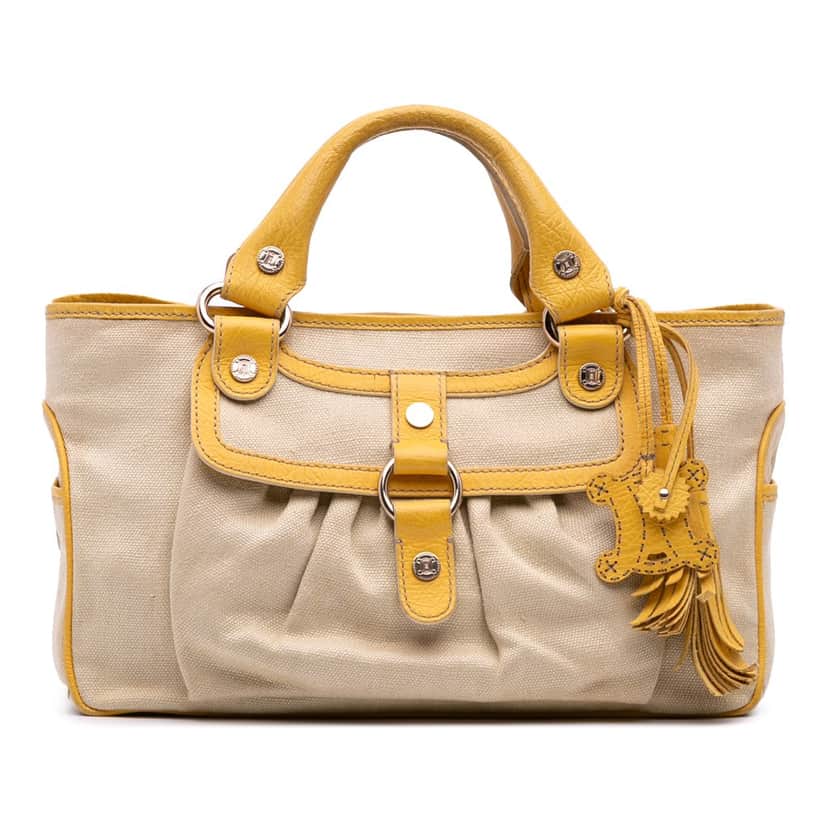 Celine Canvas Boogie Handbag Brown Canvas Good condition - Front View