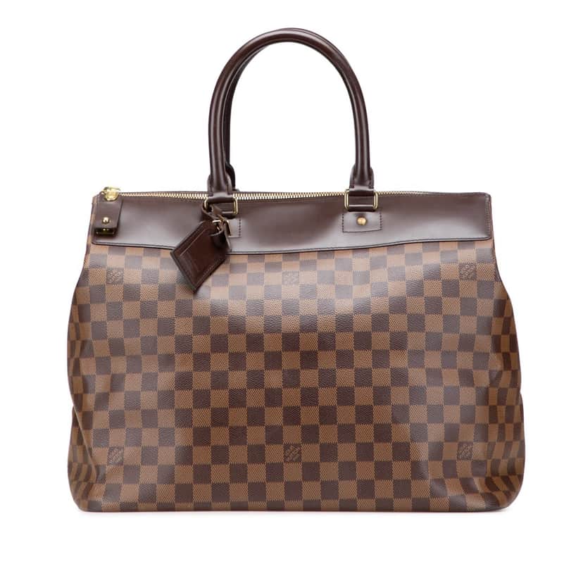Louis Vuitton Damier Ebene Greenwich PM Brown Canvas Good condition - Front View