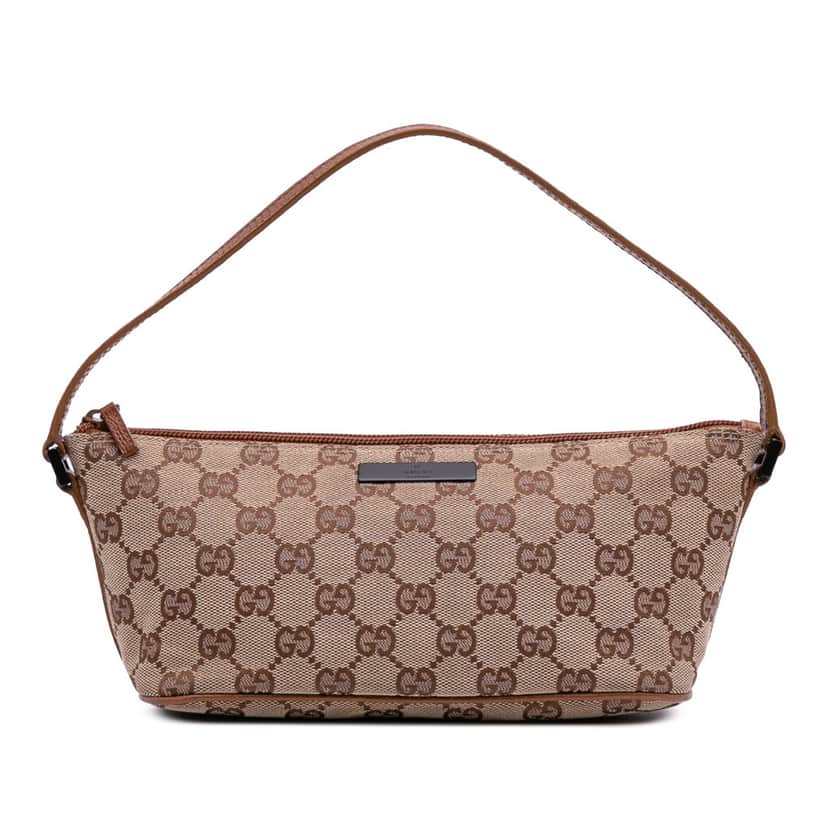 Gucci GG Canvas Boat Brown Canvas Good condition - Front View