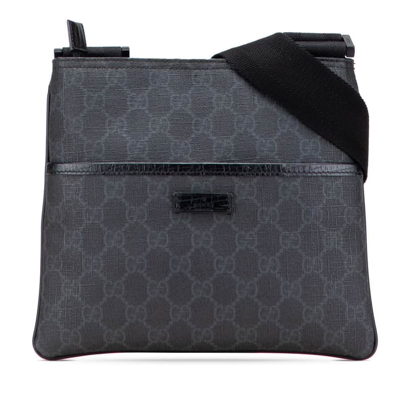 Gucci GG Supreme Crossbody Black Canvas Good condition - Front View