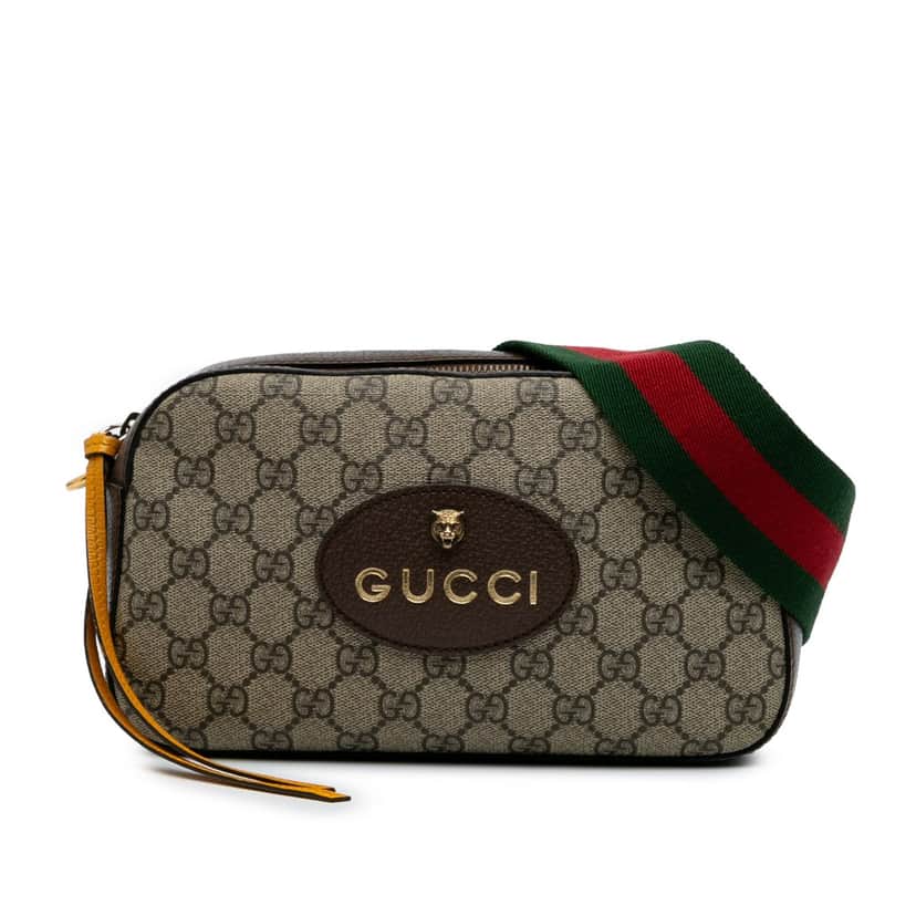 Gucci GG Supreme Web Neo Vintage Crossbody Brown Canvas Good condition - Front View