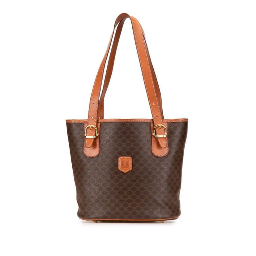 Celine Macadam Coated Canvas Tote Brown Canvas Good condition - Front View