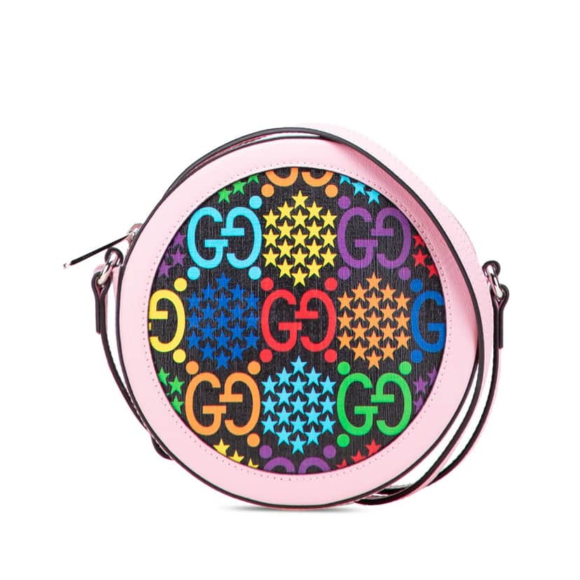 Gucci GG Supreme Psychedelic Round Crossbody Pink Canvas Good condition - Front View