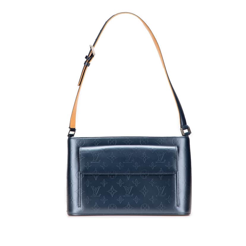 Louis Vuitton Monogram Mat Alston Grey Leather Good condition - Front View