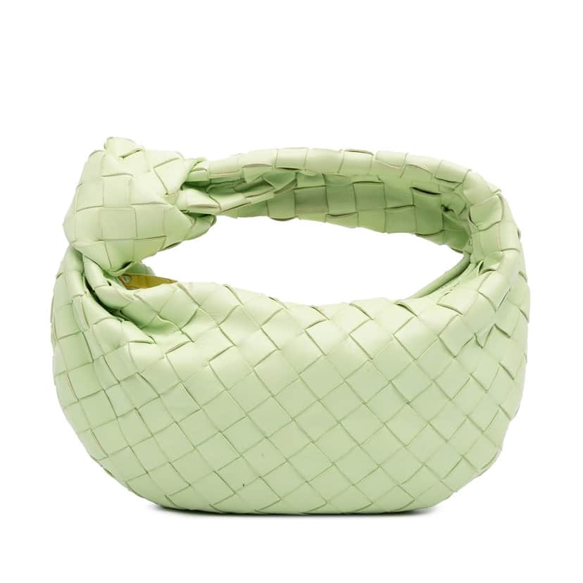 Bottega Veneta Mini Nappa Intrecciato Jodie Green Leather Good condition - Front View