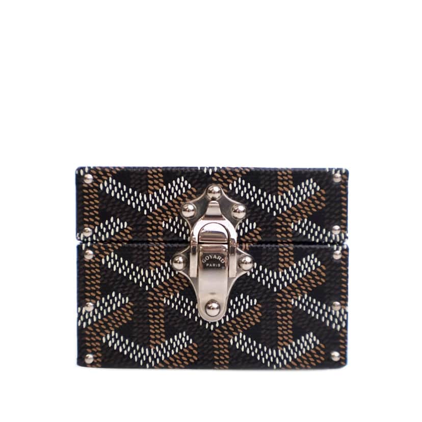 Goyard Goyardine Regence Trunk Black Canvas Good condition - Front View