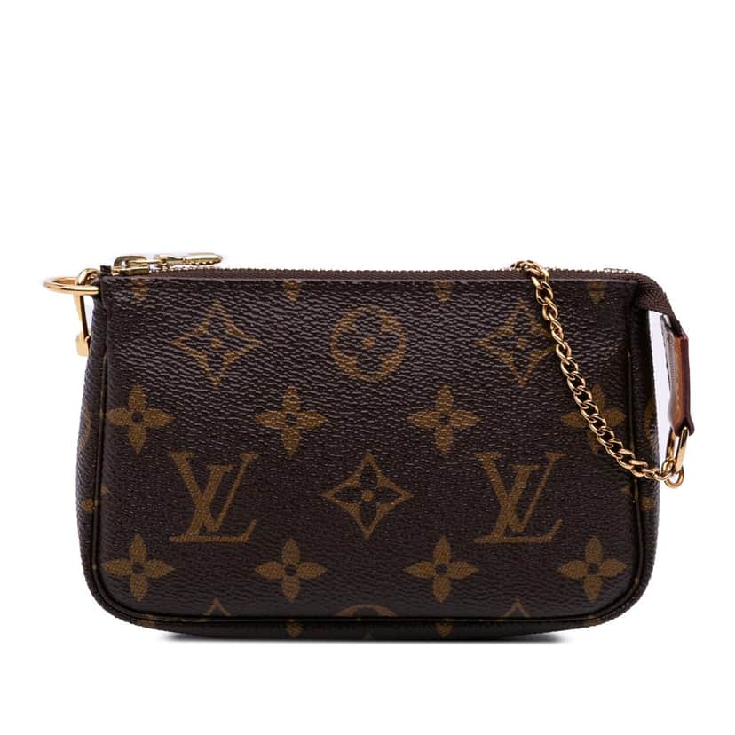 Louis Vuitton Monogram Mini Pochette Accessoires Brown Canvas Good condition - Front View