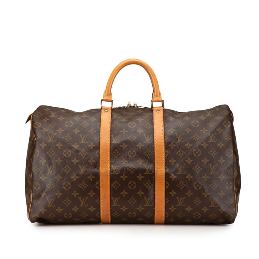 Louis Vuitton Monogram Keepall 50 Brown Canvas Good condition - Front View