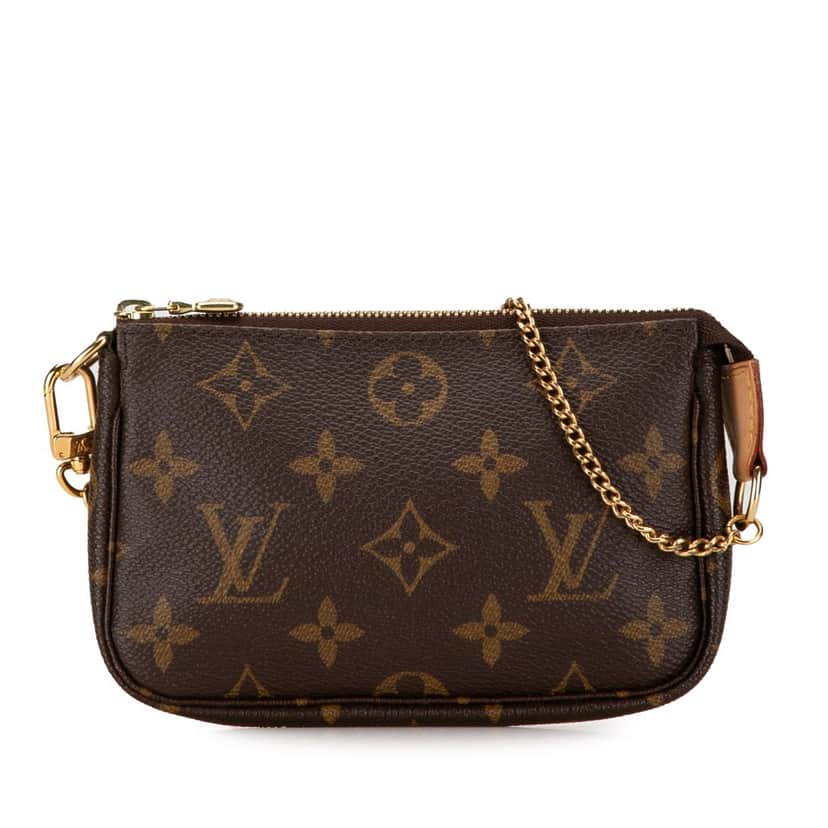 Louis Vuitton Monogram Mini Pochette Accessoires Brown Canvas Good condition - Front View