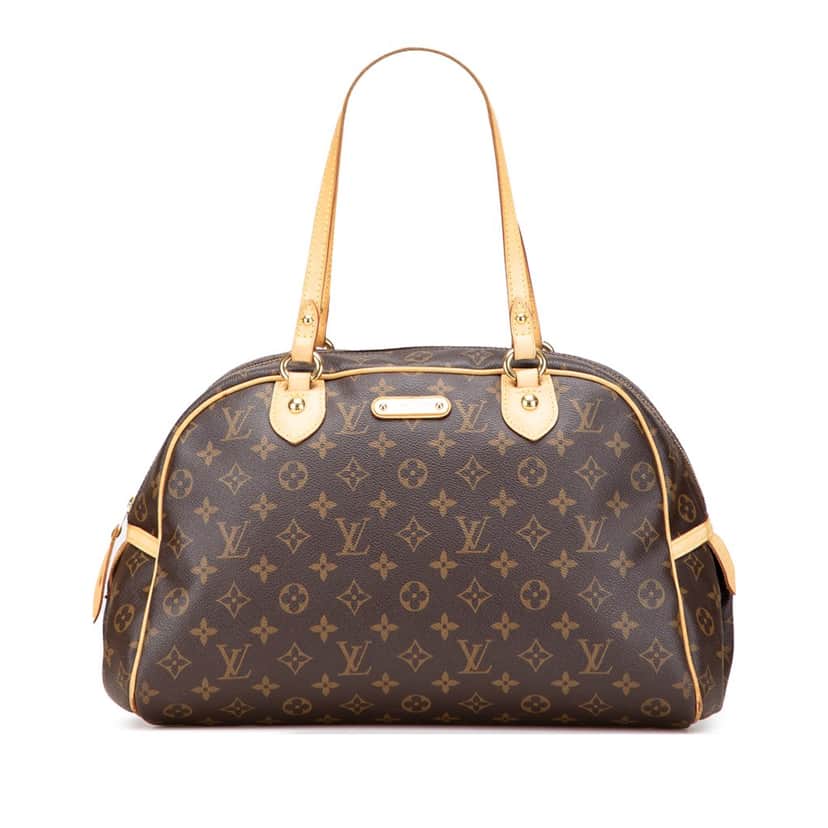 Louis Vuitton Monogram Montorgueil GM Brown Canvas Fair condition - Front View