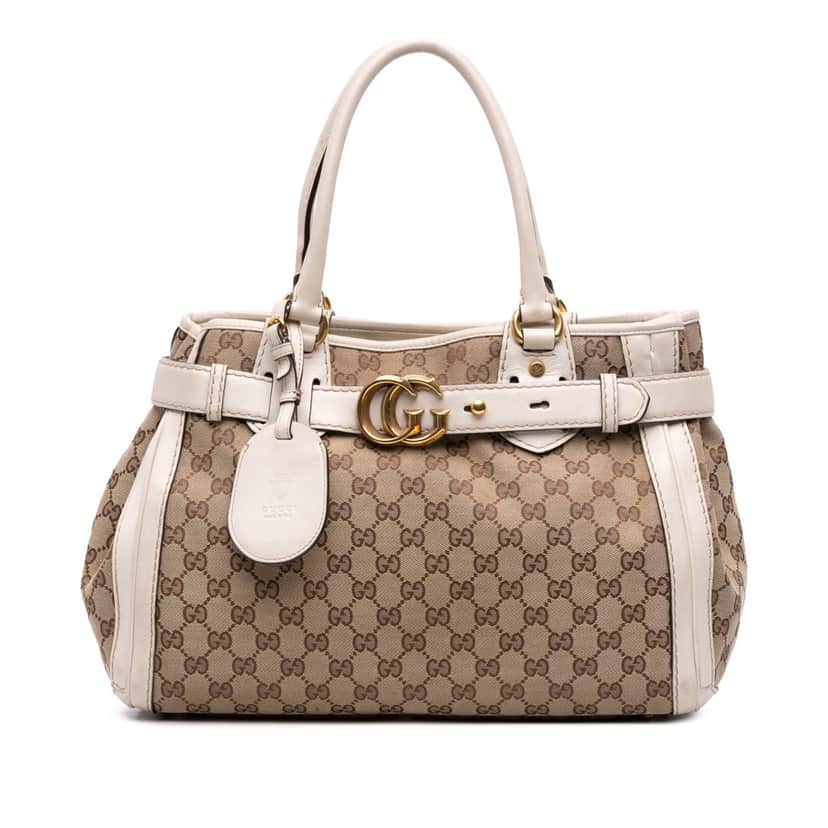 Gucci GG Canvas Running Tote Brown Canvas Good condition - Front View